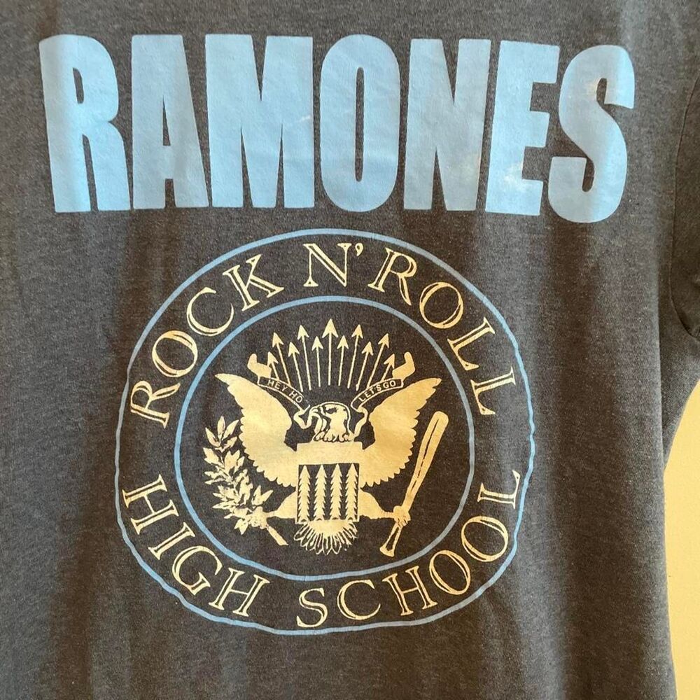 blue Ramones "Rock 'N' Roll High School" band T-shirt